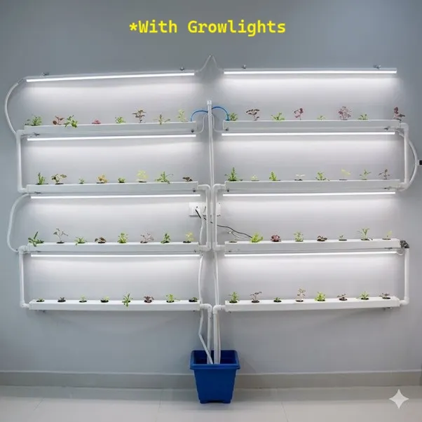nft wall mounted with grow lights - labeled.webp